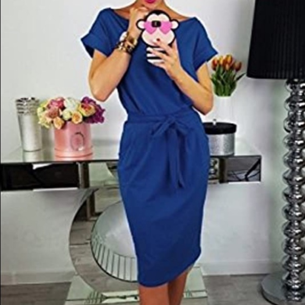 Cotton dress with pockets